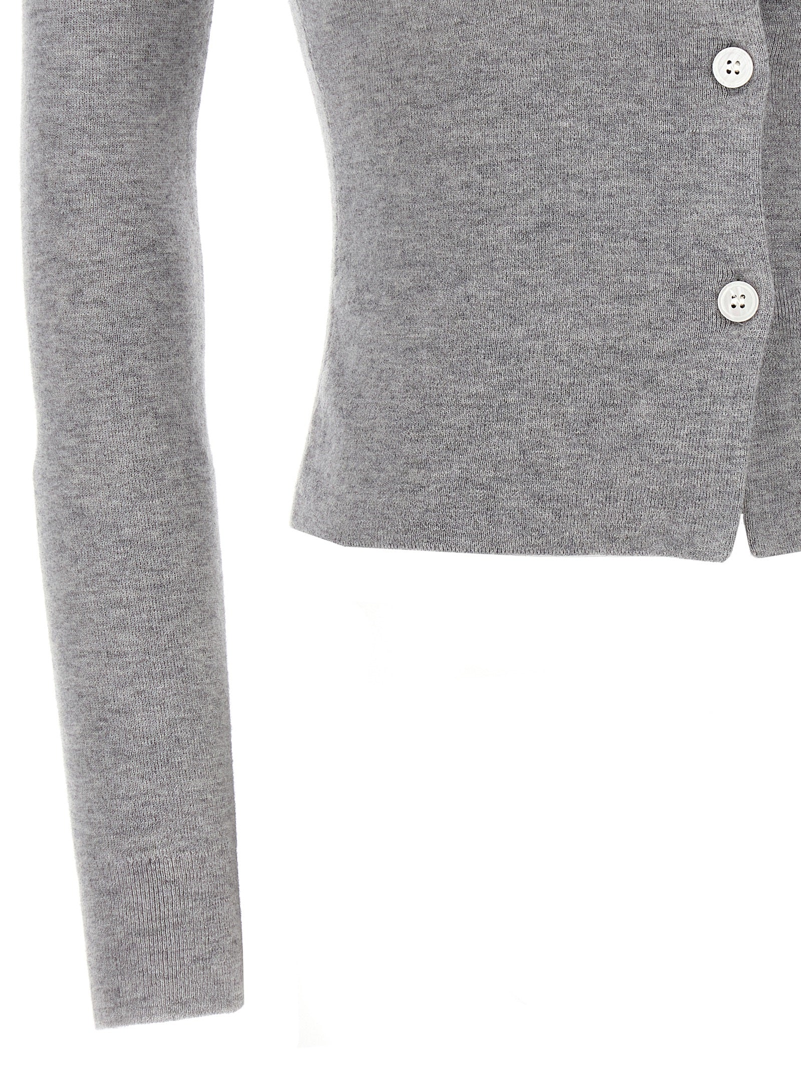 SELF PORTRAIT - SELF PORTRAIT - ’Grey Merino Wool’ cardigan - Women’s Knitwear