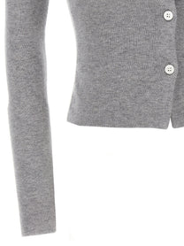 SELF PORTRAIT - SELF PORTRAIT - ’Grey Merino Wool’ cardigan - Women’s Knitwear