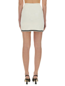 SELF-PORTRAIT - Self Portrait Jacquard Skirt With Bow - Woman-&gt;Clothing-&gt;Skirts