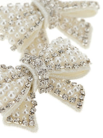 SELF PORTRAIT - SELF PORTRAIT - ’Pearl Satin Bow’ earrings - Women’s Accessories