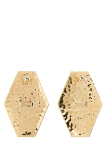 SELF PORTRAIT - SELF PORTRAIT - ’Large Hammered Gold Pearl’ earrings - Women’s Accessories