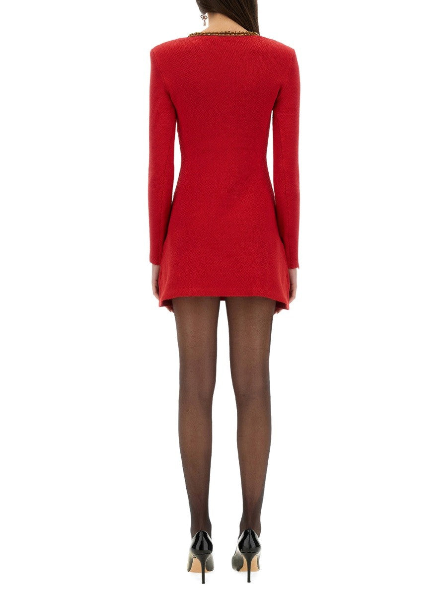SELF-PORTRAIT - Self Portrait Textured Knit Mini Dress - Woman-&gt;Clothing-&gt;Dresses