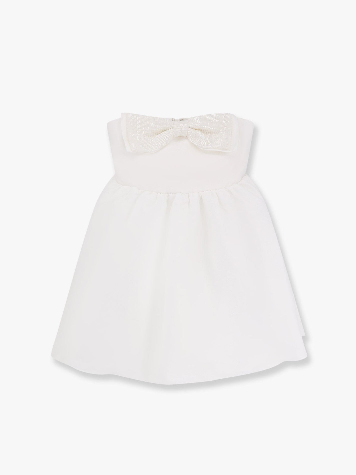 SELF PORTRAIT - Self Portrait Taffeta Décolleté Dress With Bow - Woman-&gt;Clothing-&gt;Dresses