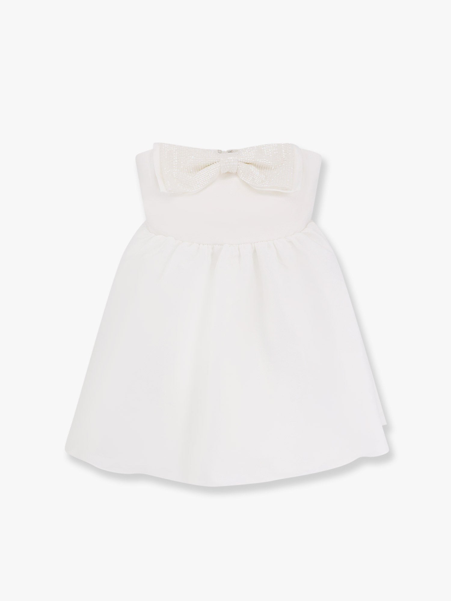 SELF PORTRAIT - Self Portrait Taffeta Décolleté Dress With Bow - Woman-&gt;Clothing-&gt;Dresses