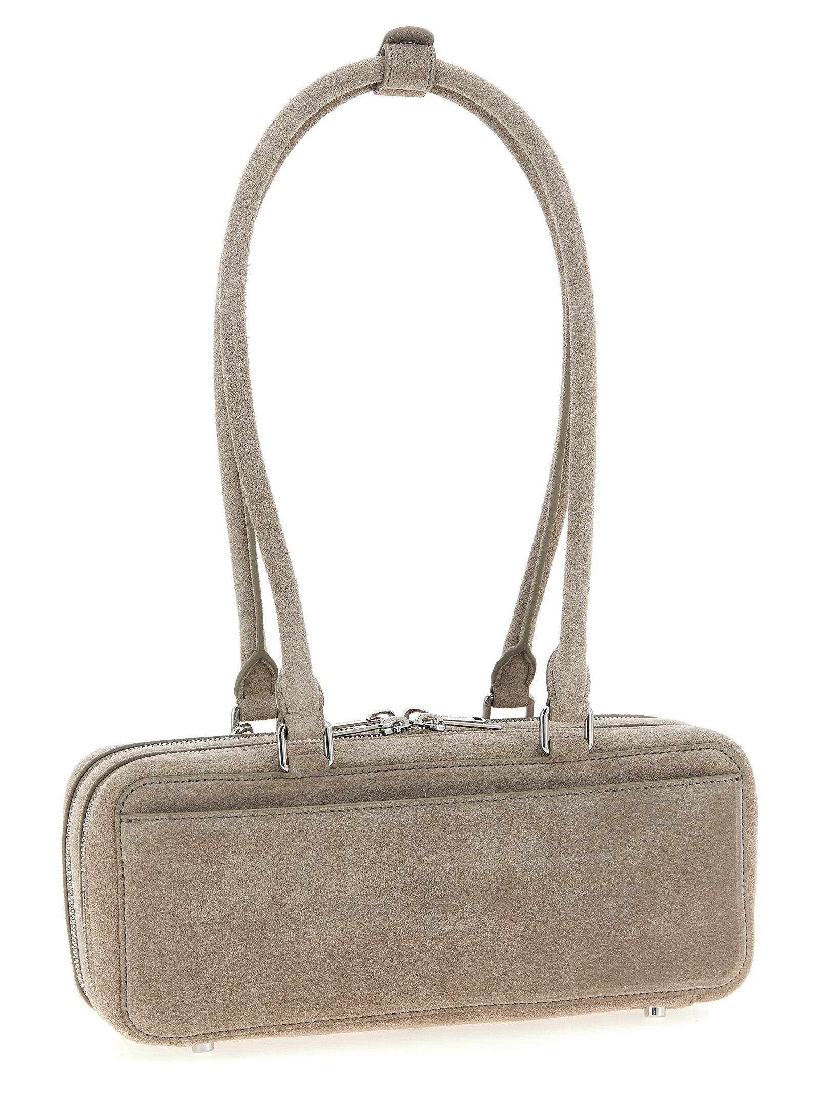 SELF PORTRAIT - SELF PORTRAIT - ’Tan suede baguette with charm’ shoulder bag - Women’s Bags