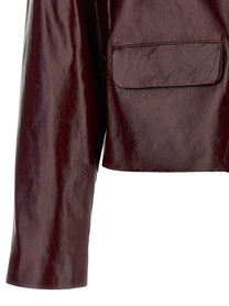 SELF PORTRAIT - SELF PORTRAIT - Craqué leather jacket - Women’s Outerwear