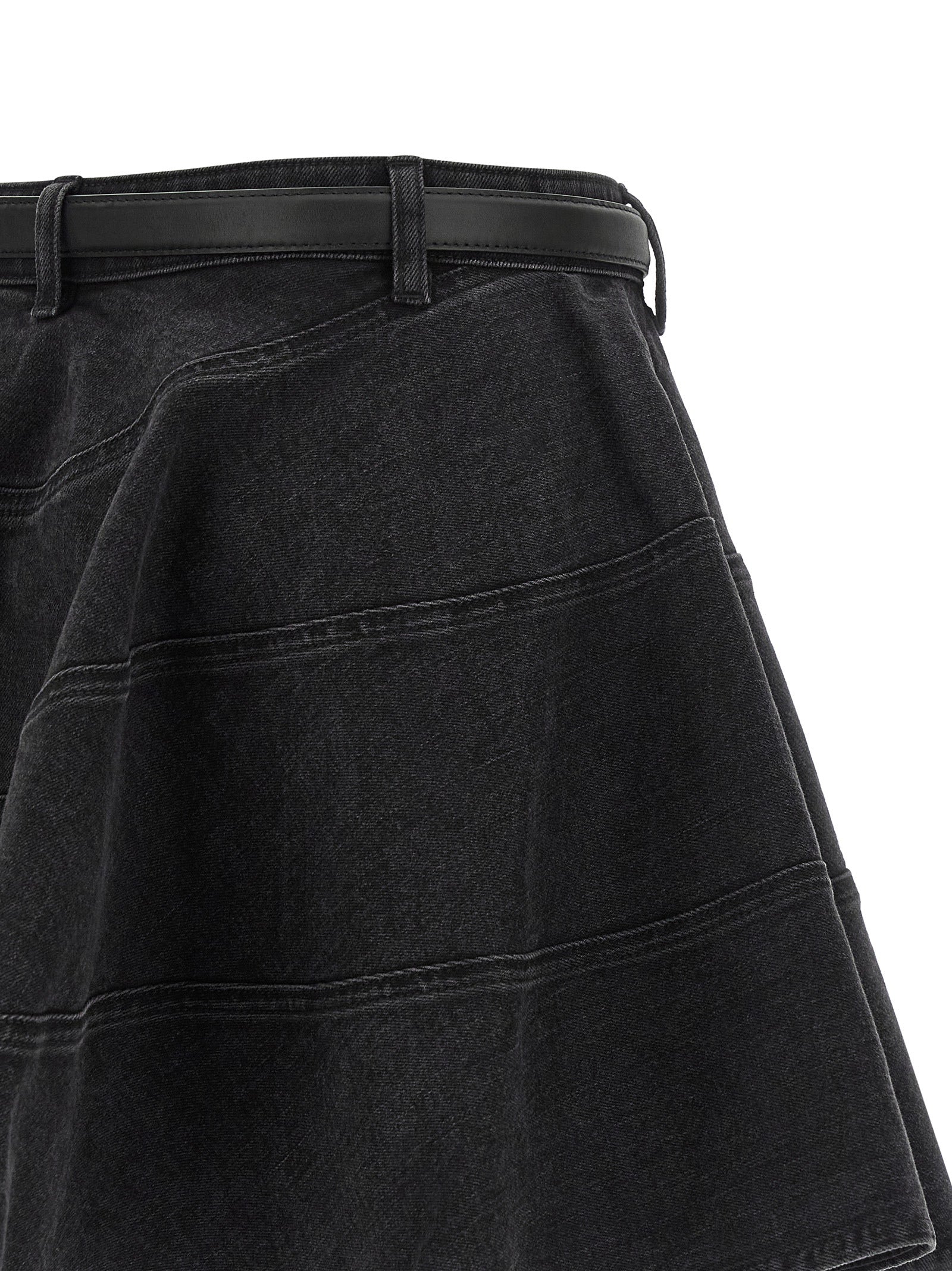 SELF PORTRAIT - SELF PORTRAIT - ’Black Flared Denim Mini’ skirt - Women’s Bottoms