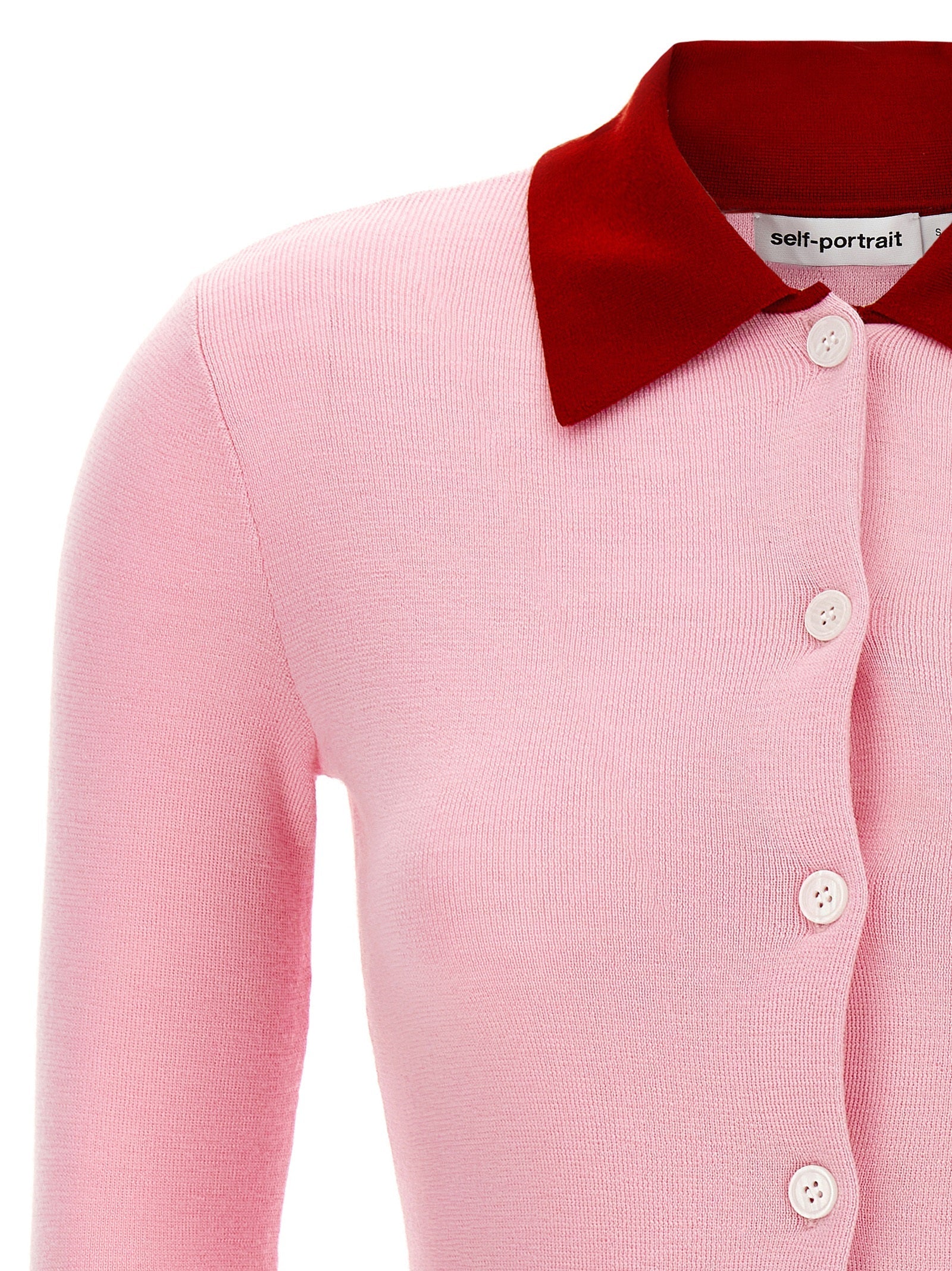 SELF PORTRAIT - SELF PORTRAIT - ’Pink Merino Wool’ cardigan - Women’s Knitwear