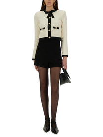 SELF-PORTRAIT - Self Portrait Cardigan With Bow And Sequins - Woman-&gt;Clothing-&gt;Jackets