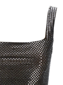 SELF PORTRAIT - SELF PORTRAIT - ’Gunmetal Rhinestone Mesh Mini’ dress - Women’s Clothing