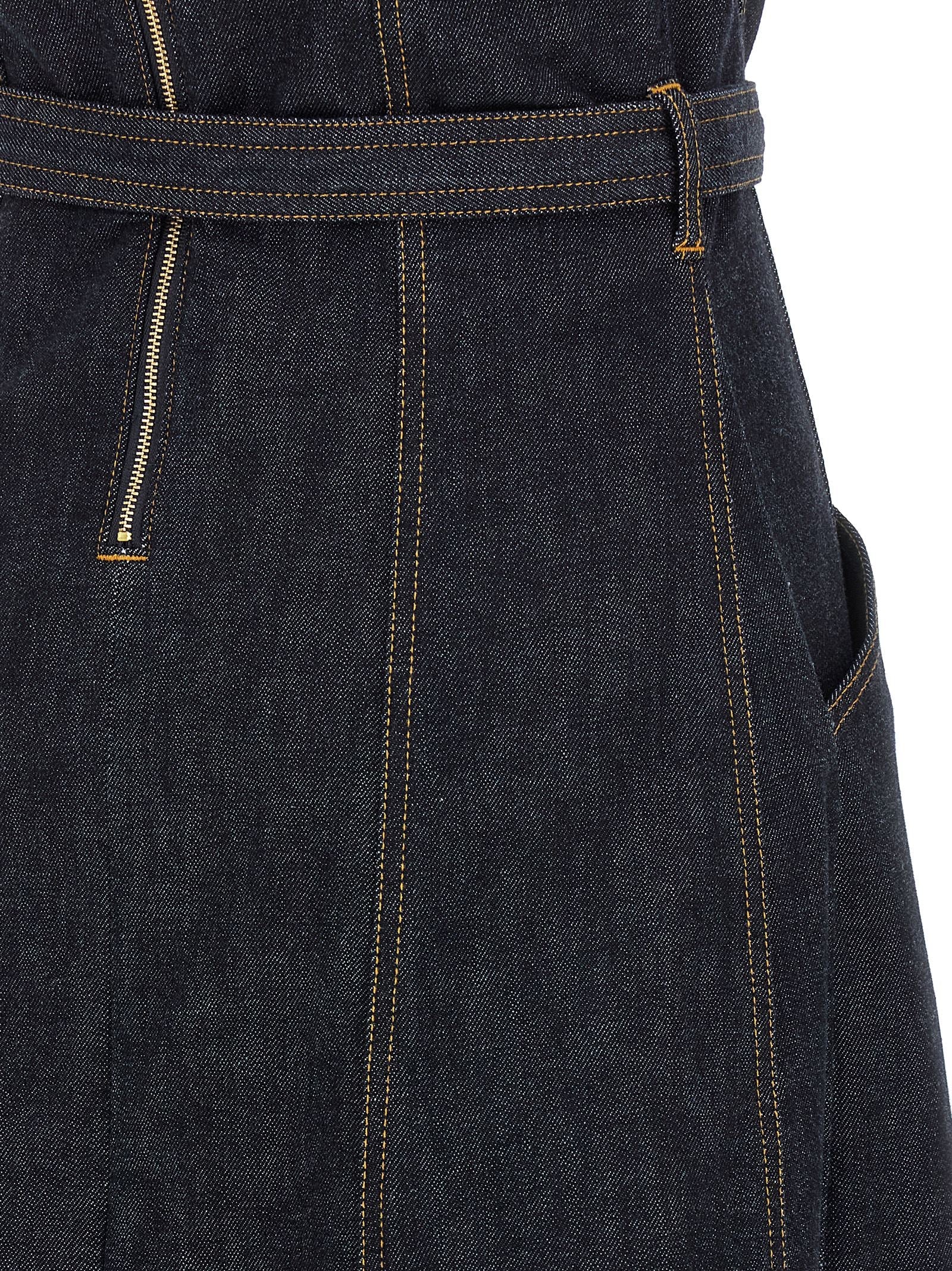 SELF PORTRAIT - SELF PORTRAIT - ’Indigo Denim Bandeau Midi Dress’ dress - Women’s Clothing