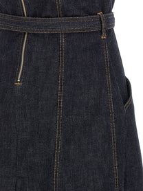 SELF PORTRAIT - SELF PORTRAIT - ’Indigo Denim Bandeau Midi Dress’ dress - Women’s Clothing