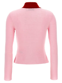 SELF PORTRAIT - SELF PORTRAIT - ’Pink Merino Wool’ cardigan - Women’s Knitwear