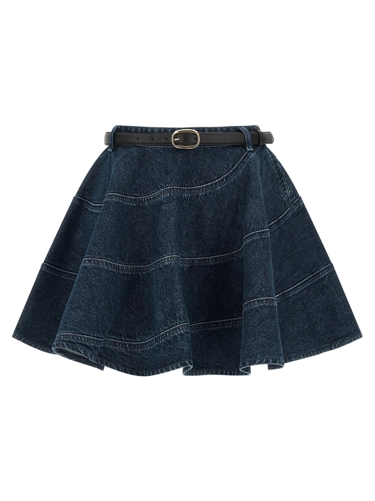 SELF PORTRAIT - SELF PORTRAIT - ’Flared Denim Mini’ skirt - Women’s Bottoms