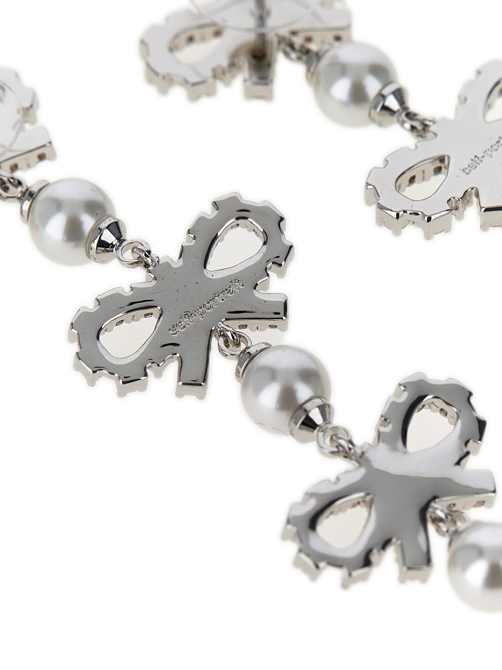 SELF PORTRAIT - SELF PORTRAIT - ’Micro Bow Pearl Tiered’ earrings - Women’s Accessories