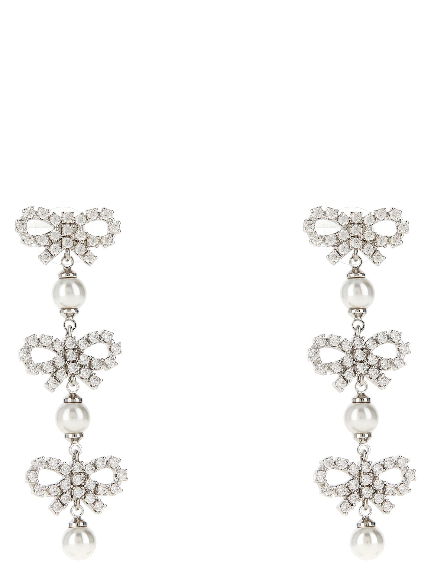 SELF PORTRAIT - SELF PORTRAIT - ’Micro Bow Pearl Tiered’ earrings - Women’s Accessories