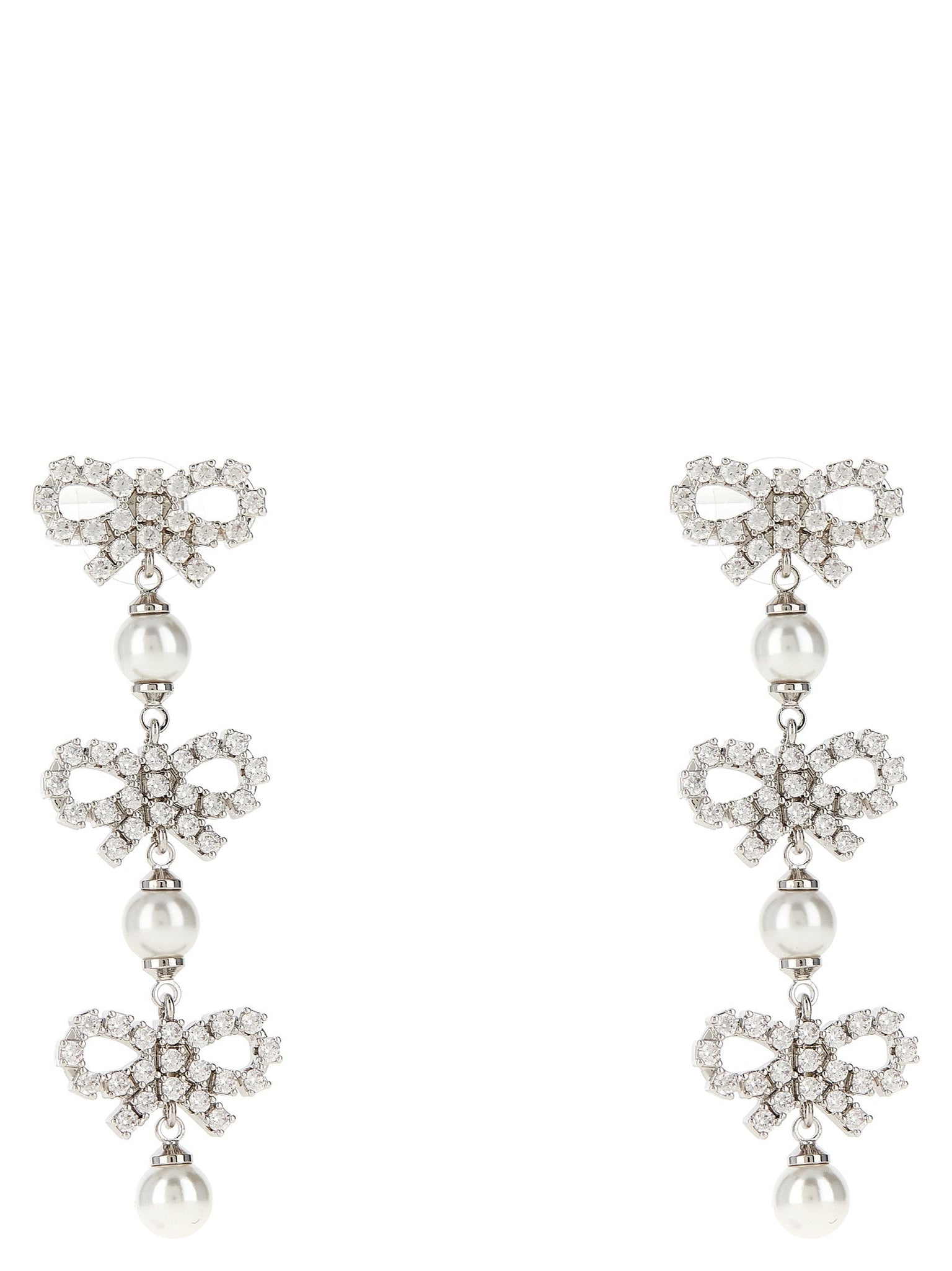 SELF PORTRAIT - SELF PORTRAIT - ’Micro Bow Pearl Tiered’ earrings - Women’s Accessories