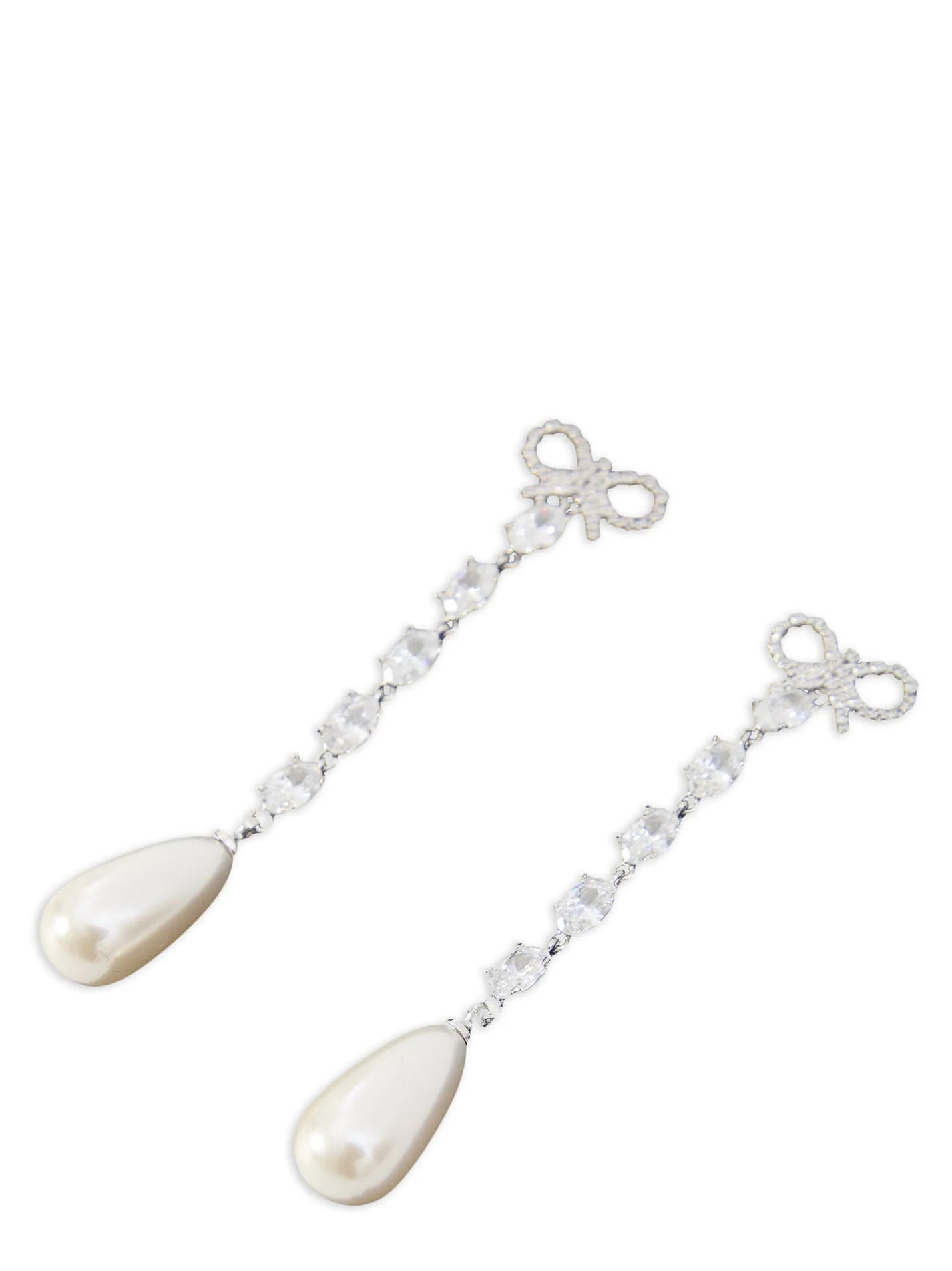 SELF PORTRAIT - SELF PORTRAIT - ’Bow Pearl Droplet’ earrings - Women’s Accessories