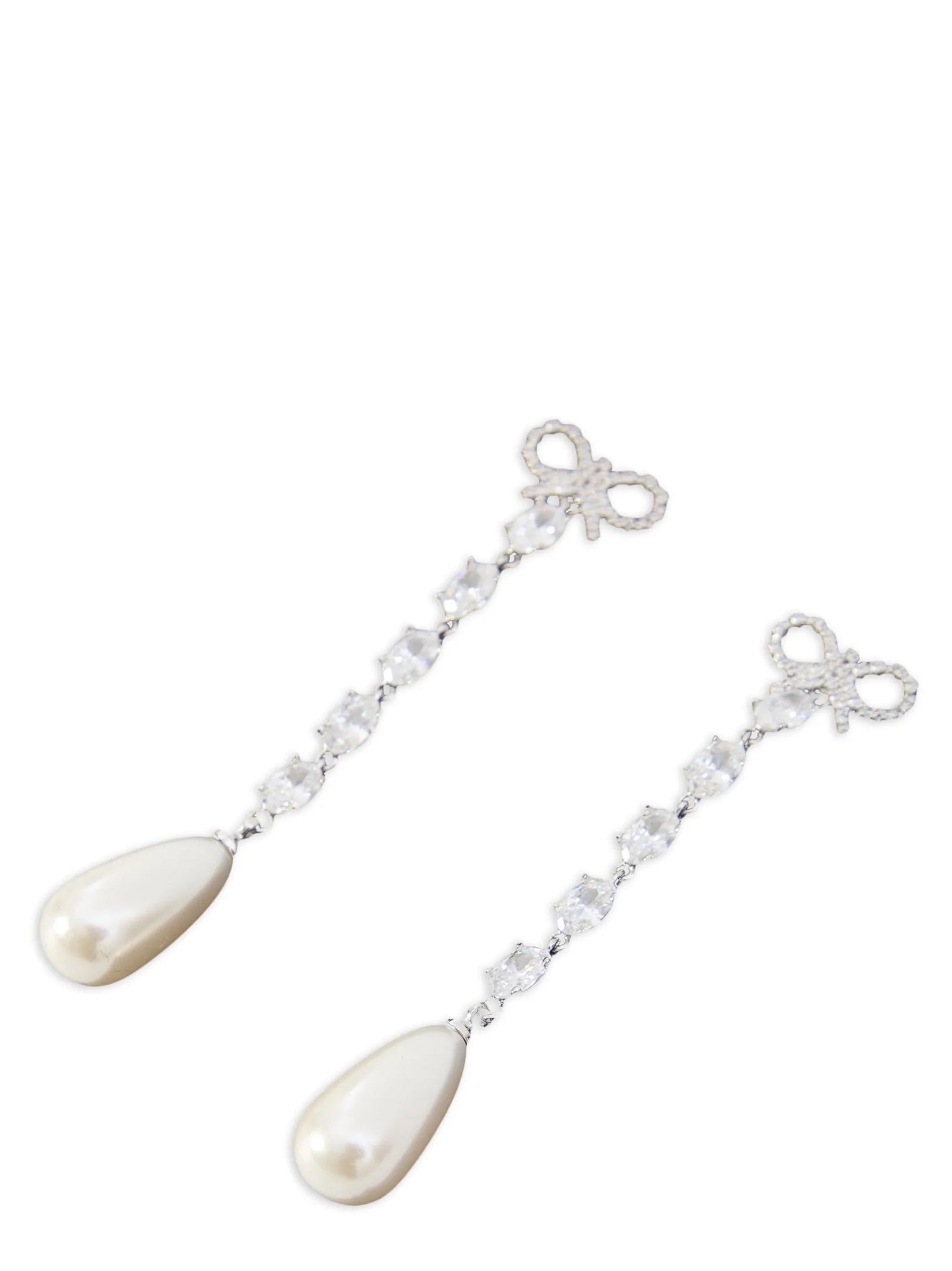 SELF PORTRAIT - SELF PORTRAIT - ’Bow Pearl Droplet’ earrings - Women’s Accessories