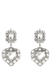SELF PORTRAIT - SELF PORTRAIT - ’Crystal Pearl Tiered Heart’ earrings - Women’s Accessories