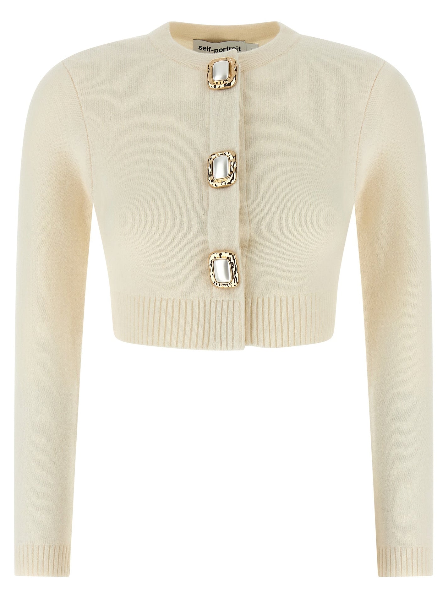 SELF PORTRAIT - SELF PORTRAIT - ’Cream Wool’ cardigan - Women’s Knitwear