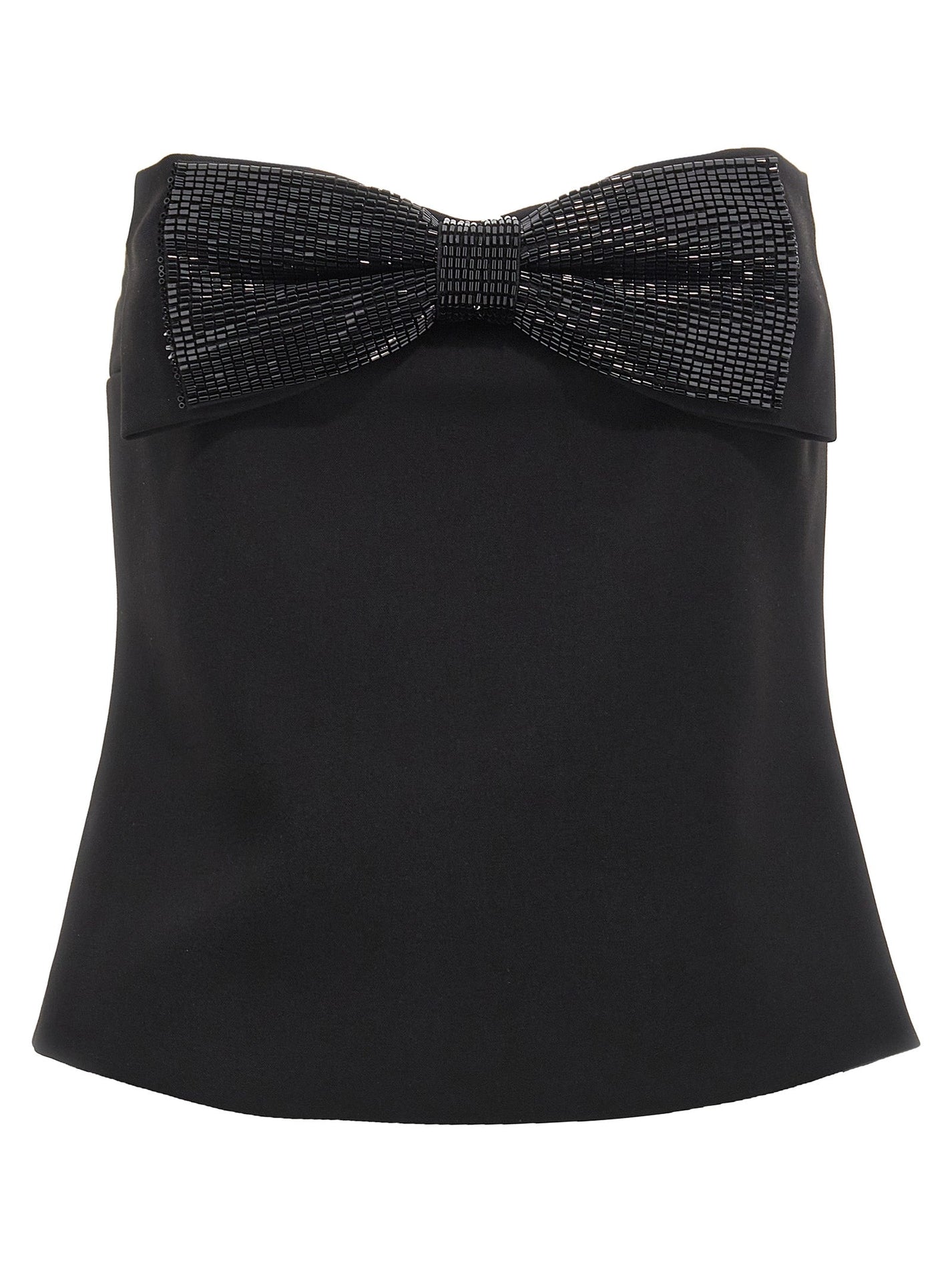 SELF PORTRAIT - SELF PORTRAIT - ’Black Crepe Bandeau’ top - Women’s Tops