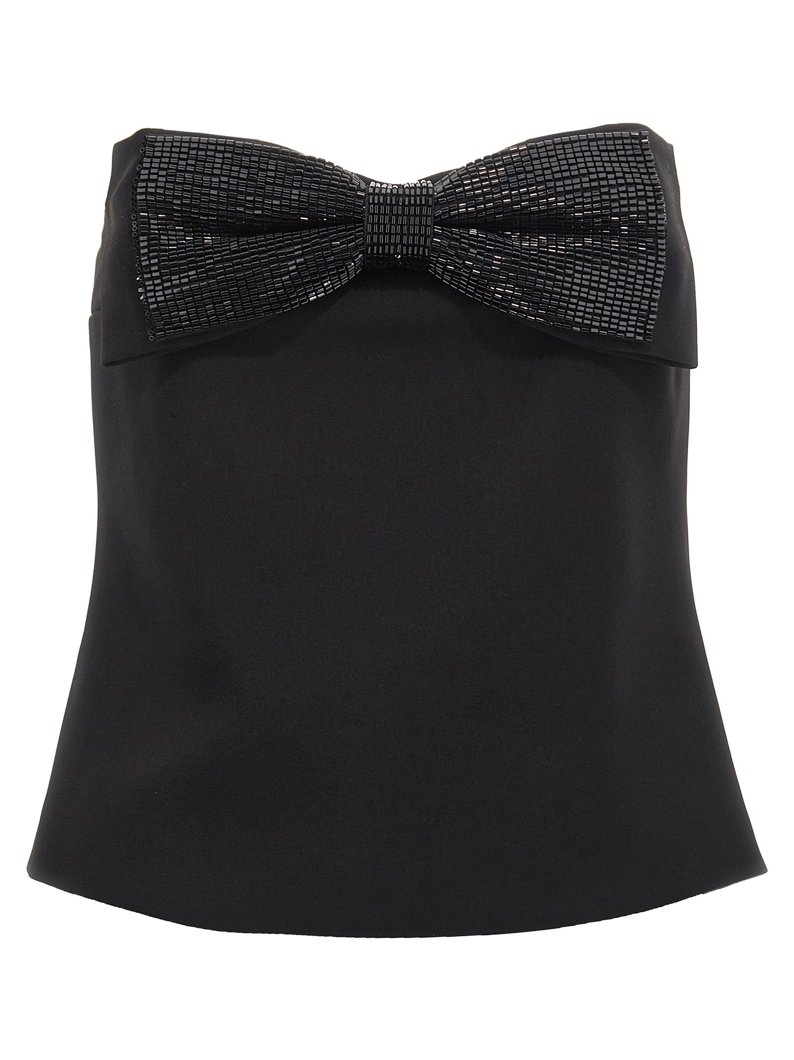 SELF PORTRAIT - SELF PORTRAIT - ’Black Crepe Bandeau’ top - Women’s Tops