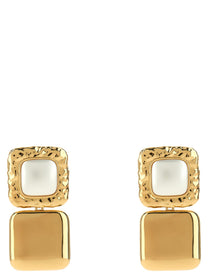 SELF PORTRAIT - SELF PORTRAIT - ’Mottled Gold Pearl Tiered’ earrings - Women’s Accessories