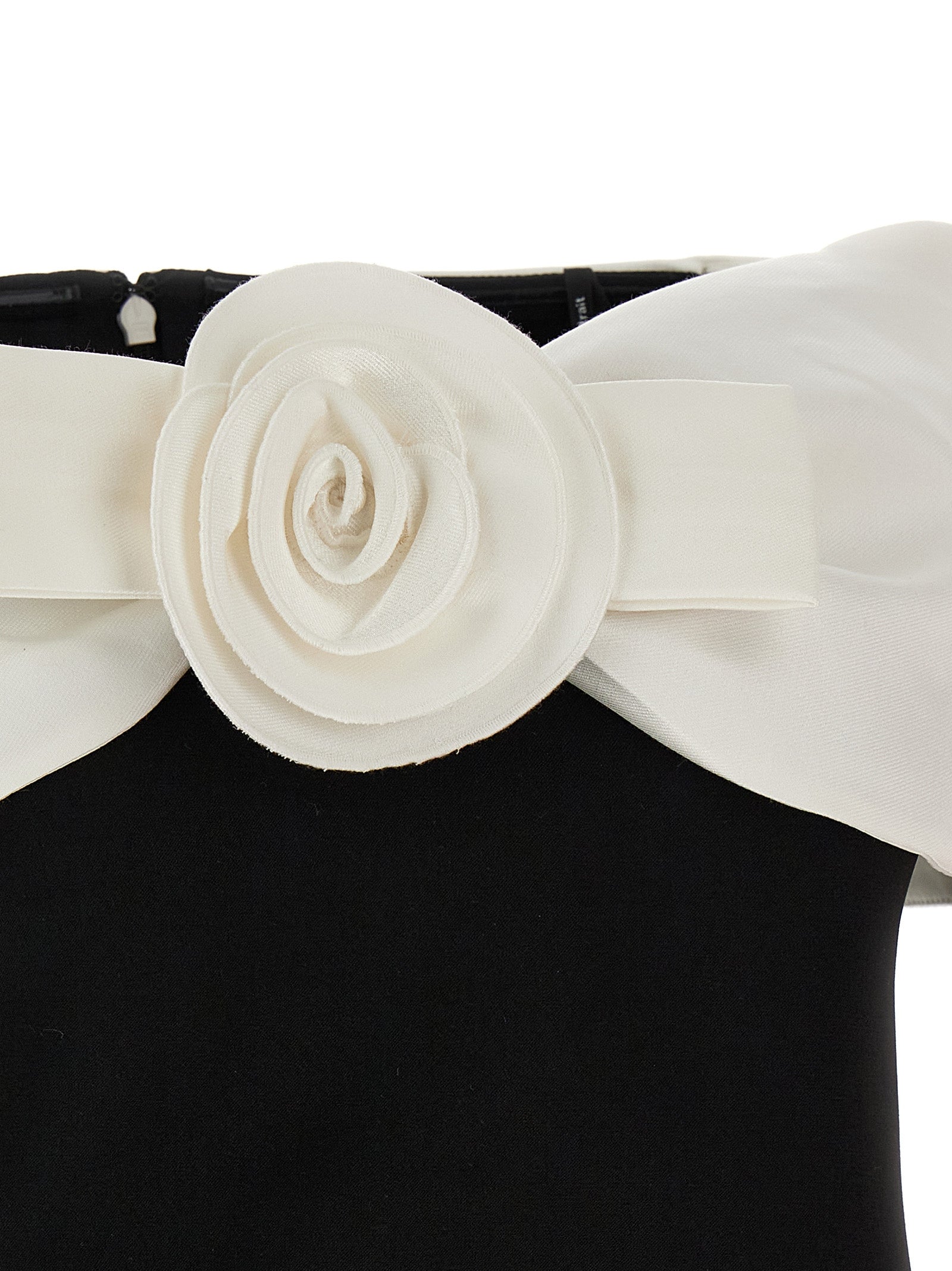 SELF PORTRAIT - SELF PORTRAIT - ’Black Crêpe Flower’ top - Women’s Tops