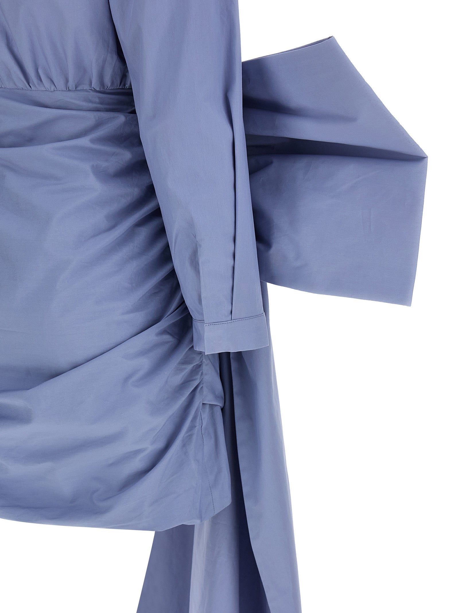 SELF PORTRAIT - SELF PORTRAIT - ’Blue Cotton Tie Side Mini’ dress - Women’s Clothing