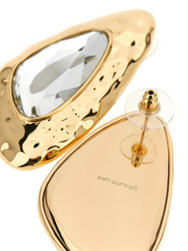 SELF PORTRAIT - SELF PORTRAIT - ’Hammered Gold Crystal’ earrings - Women’s Accessories