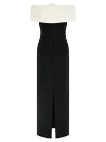 SELF PORTRAIT - SELF PORTRAIT - ’Black Crêpe Flower Maxi’ dress - Women’s Clothing