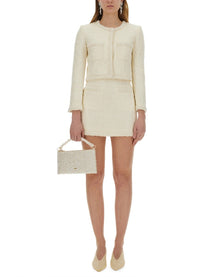 SELF-PORTRAIT - Self Portrait Boucle Mini Skirt With Pearls - Woman-&gt;Clothing-&gt;Skirts