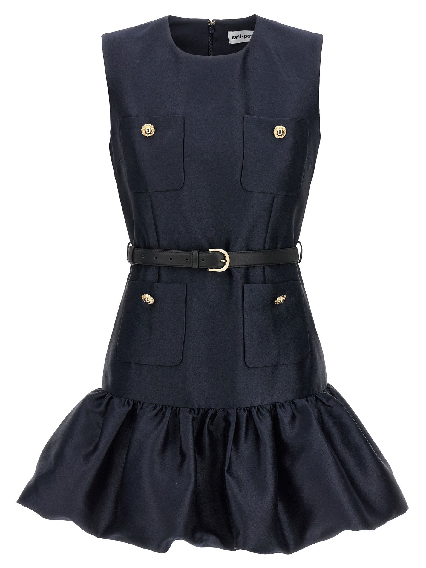 SELF PORTRAIT - SELF PORTRAIT - ’Navy Taffeta Mini’ dress - Women’s Clothing