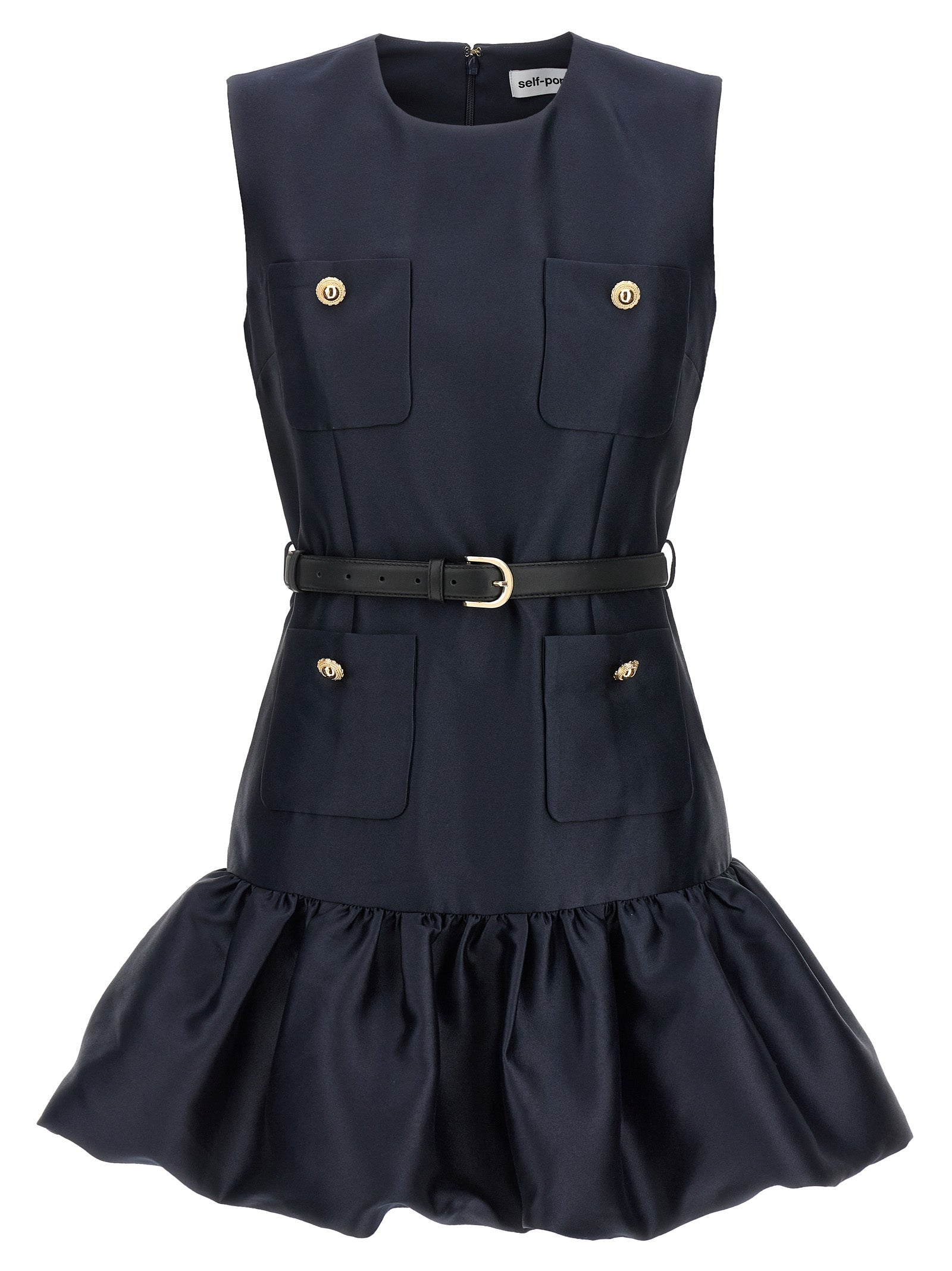 SELF PORTRAIT - SELF PORTRAIT - ’Navy Taffeta Mini’ dress - Women’s Clothing