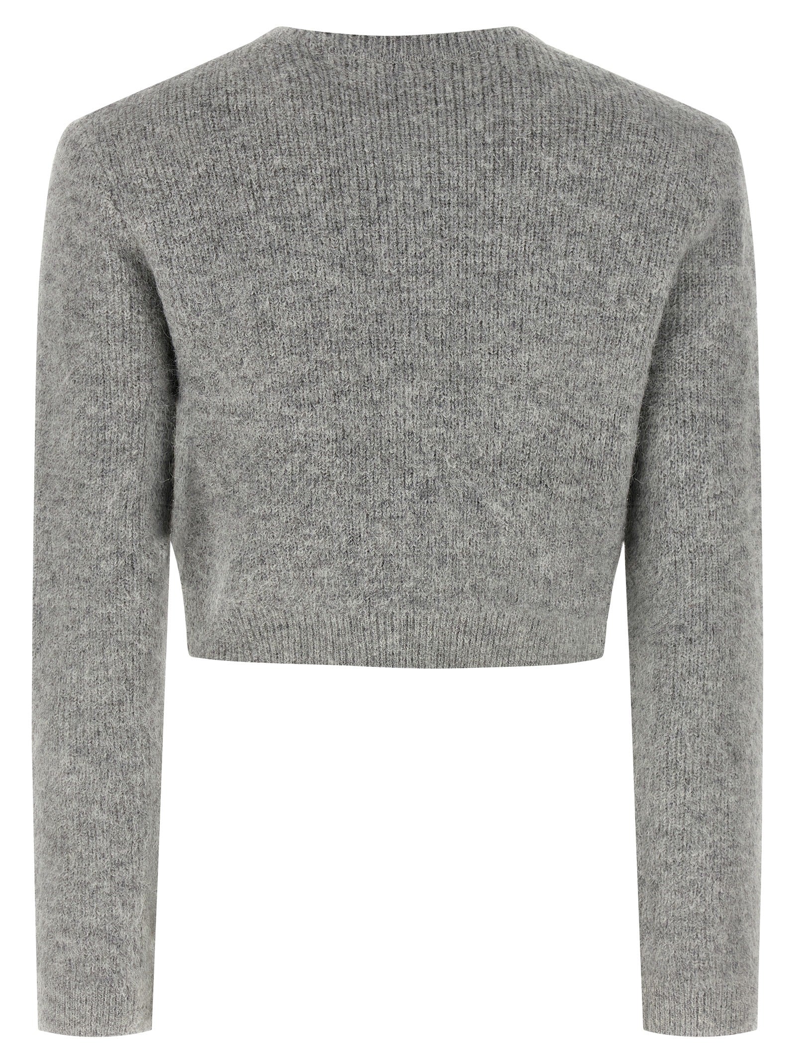 SELF PORTRAIT - SELF PORTRAIT - ’Grey Fluffy Crystal Trim’ cardigan - Women’s Knitwear
