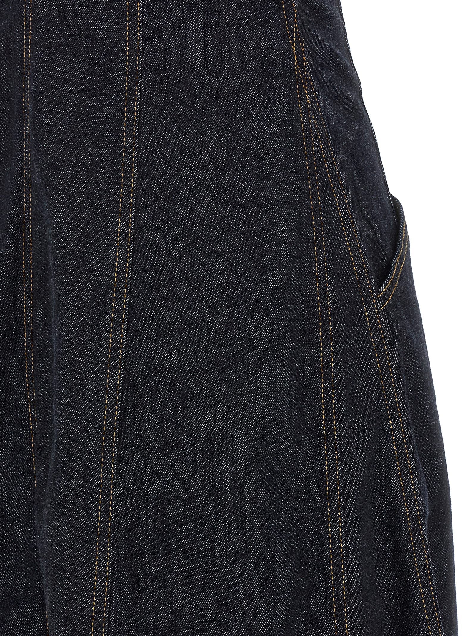 SELF PORTRAIT - SELF PORTRAIT - ’Indigo Denim Midi’ dress - Women’s Clothing