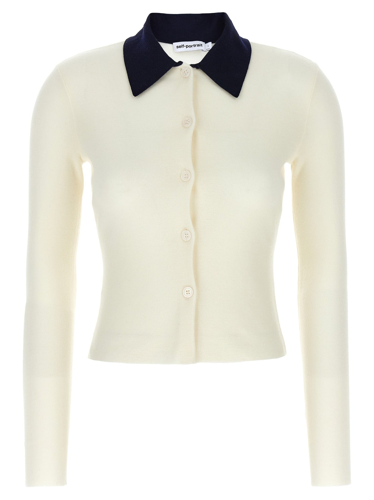 SELF PORTRAIT - SELF PORTRAIT - ’Cream Merino Wool’ cardigan - Women’s Knitwear