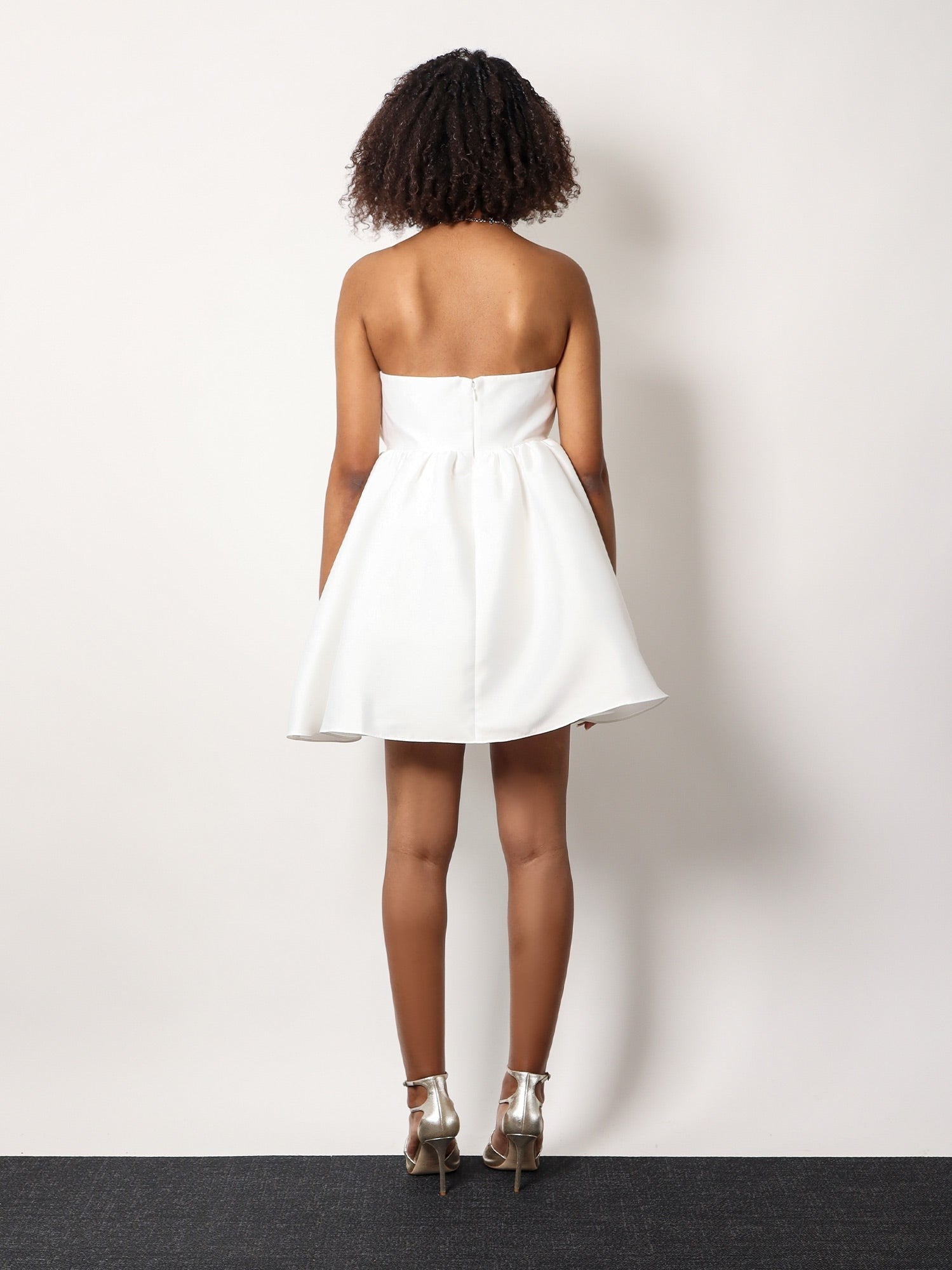 SELF PORTRAIT - Self Portrait Taffeta Décolleté Dress With Bow - Woman-&gt;Clothing-&gt;Dresses