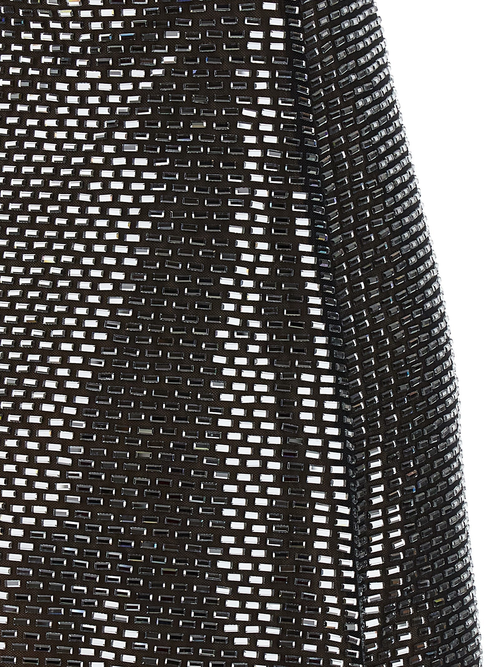 SELF PORTRAIT - SELF PORTRAIT - ’Gunmetal Rhinestone Mesh Mini’ dress - Women’s Clothing