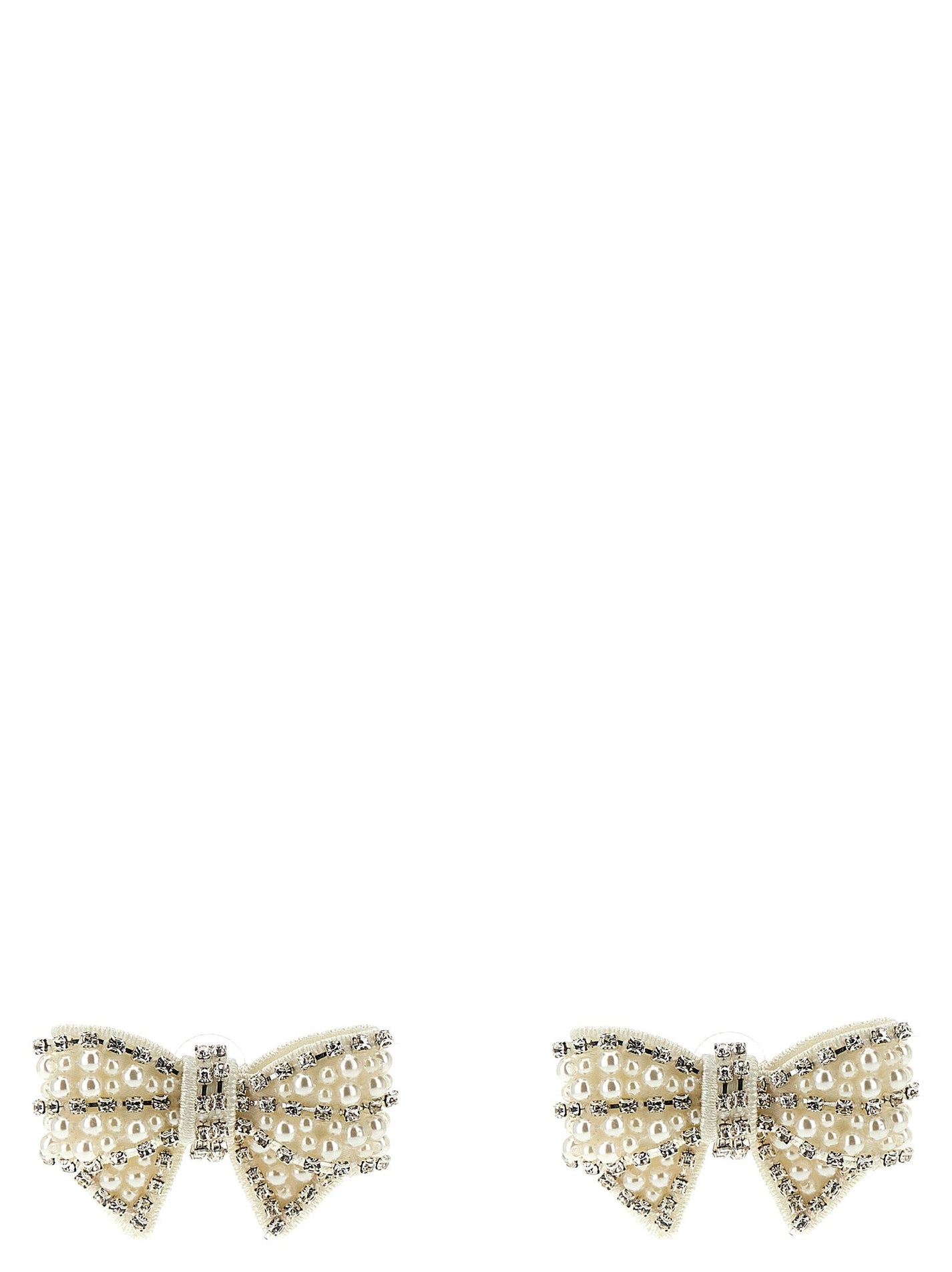 SELF PORTRAIT - SELF PORTRAIT - ’Pearl Satin Bow’ earrings - Women’s Accessories