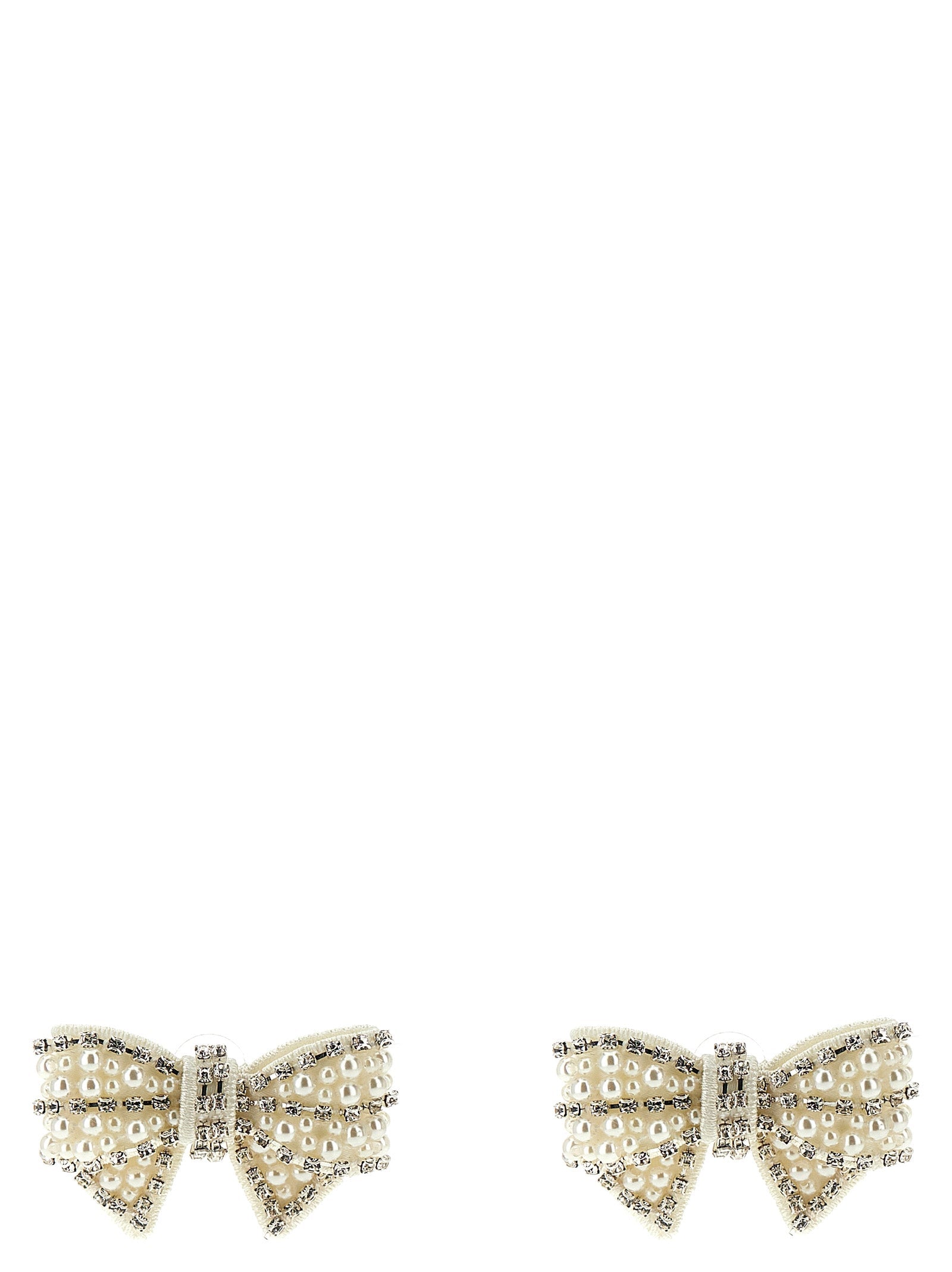 SELF PORTRAIT - SELF PORTRAIT - ’Pearl Satin Bow’ earrings - Women’s Accessories