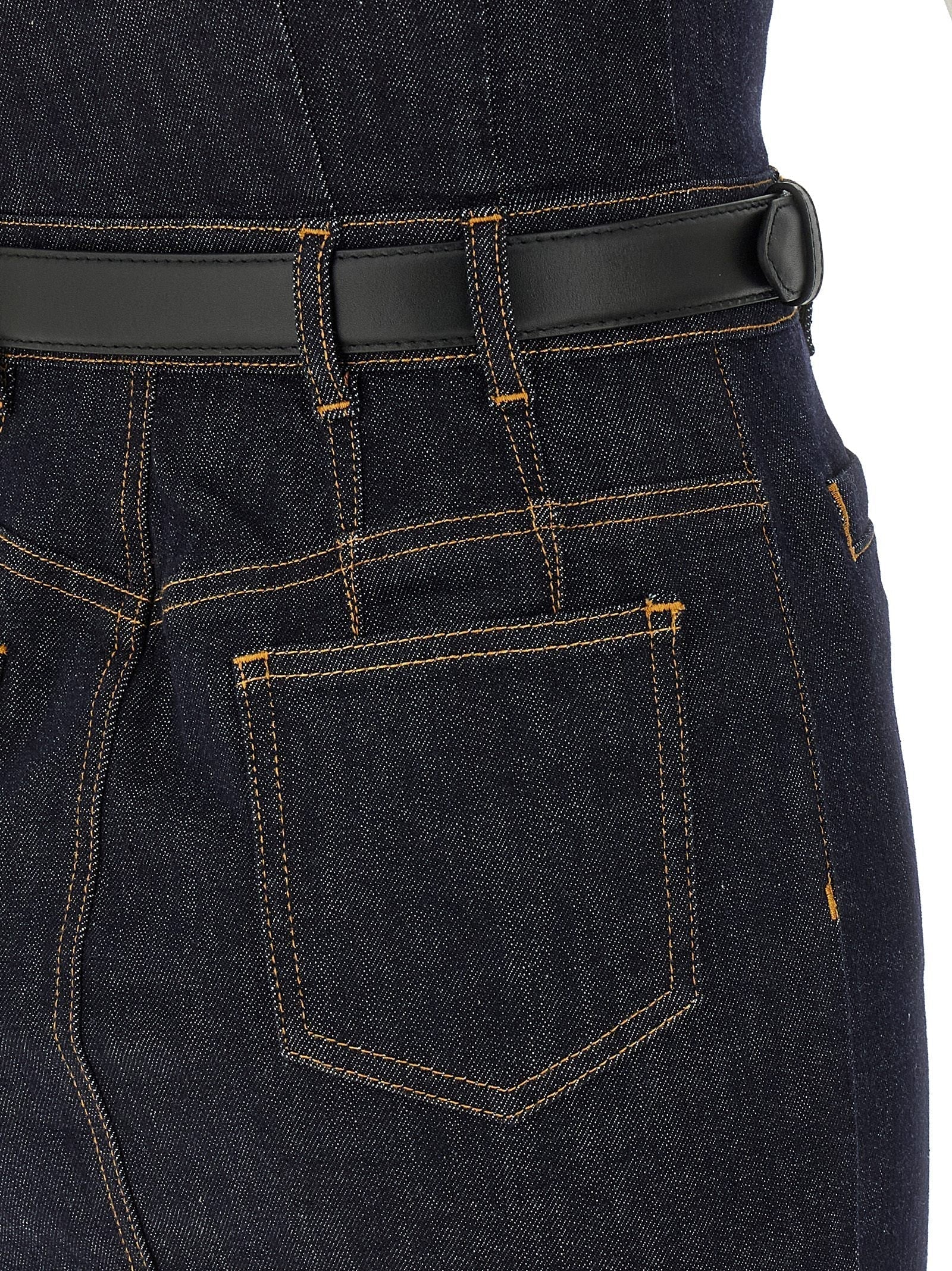 SELF PORTRAIT - SELF PORTRAIT - ’Indigo Denim Midi’ dress - Women’s Clothing