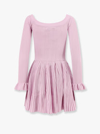SELF PORTRAIT - Self Portrait Ribbed Knit Mini Dress With Jewel Buttons - Woman-&gt;Clothing-&gt;Dresses