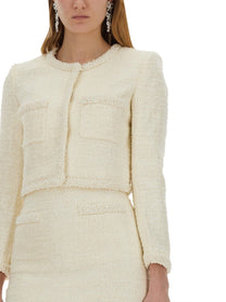 SELF-PORTRAIT - Self Portrait Boucle Jacket With Pearls - Woman-&gt;Clothing-&gt;Jackets