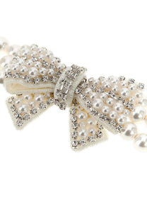 SELF PORTRAIT - SELF PORTRAIT - ’Pearl Satin Bow’ necklace - Women’s Accessories