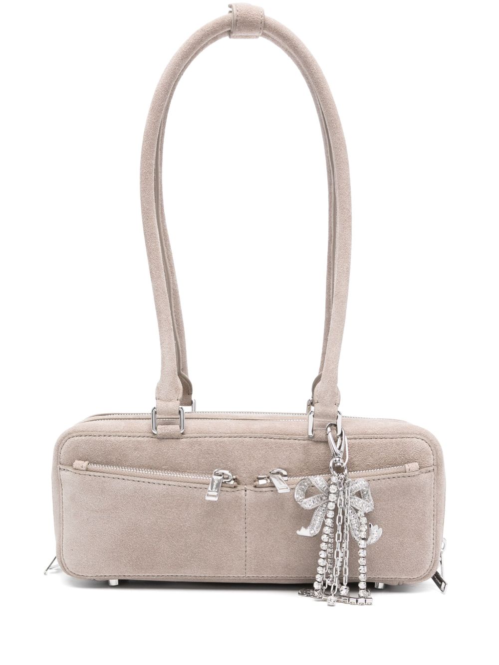 Self-Portrait - Self-Portrait suede baguette shoulder bag - Shoulder