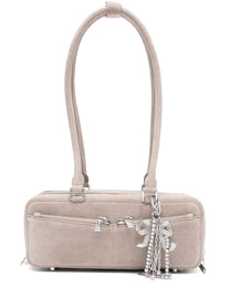 Self-Portrait - Self-Portrait suede baguette shoulder bag - Shoulder