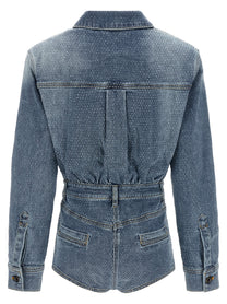 SELF PORTRAIT - SELF PORTRAIT - ’Rhinestone Denim’ jumpsuit - Women’s Tops