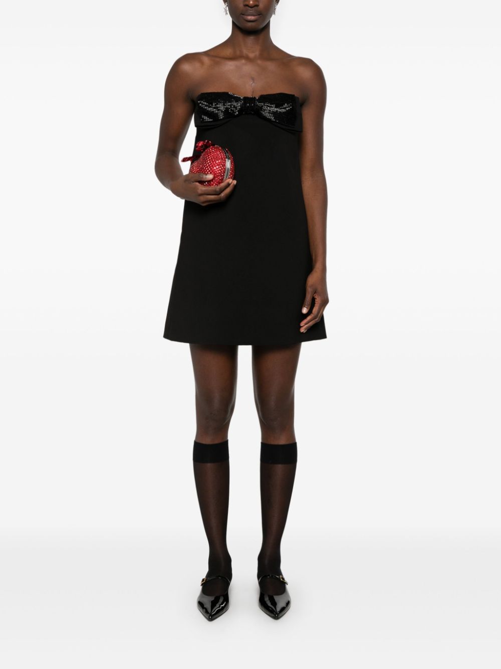 Self-Portrait - Self-Portrait crepe bandeau mini dress - Dresses